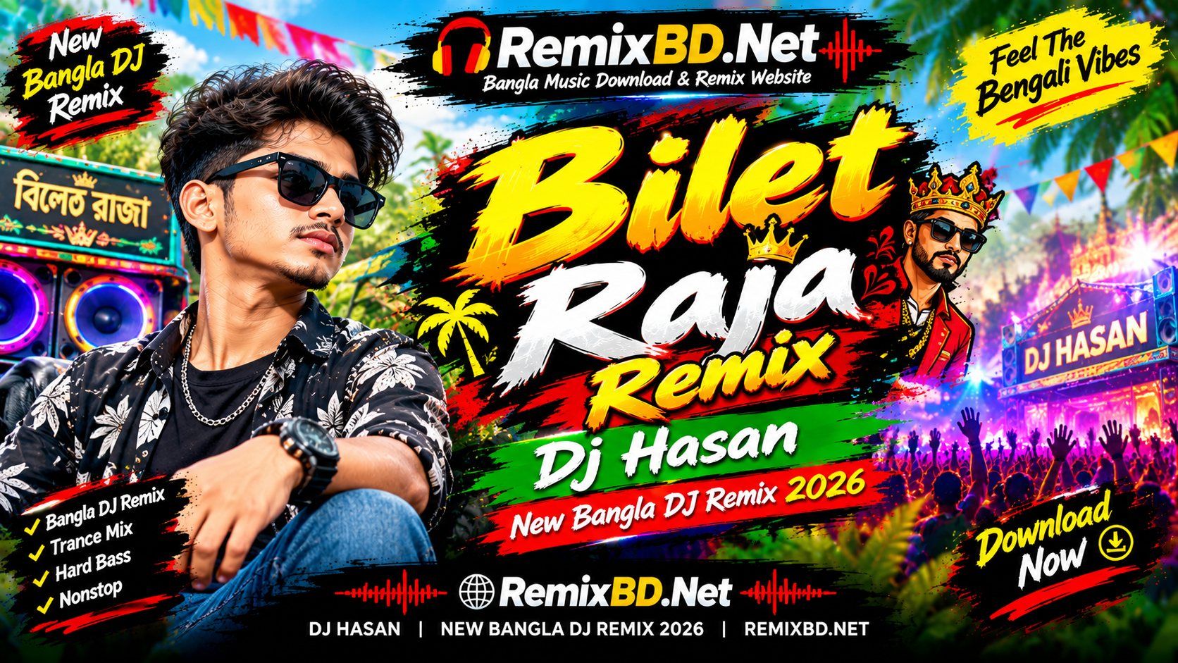 Bilet Raja Remix - Dj Hasan RAKKHOSH Siam & Natalia New Bangla DJ Remix 2026